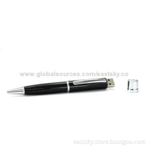 Promotional Pen-shaped USB Drive, Warranty Free for 2 Years, Environment-friendly, CE and FCCNew